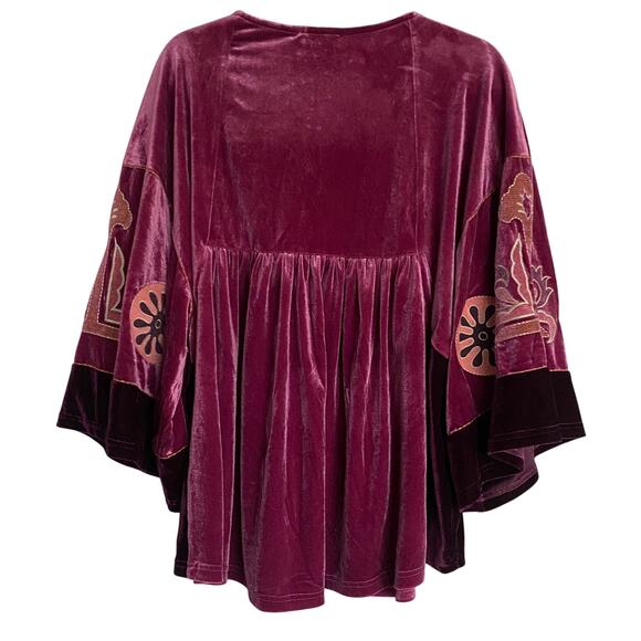 Plus Size Easel Velvet Top with Embroidery - 1X-3X - Picture 7 of 7
